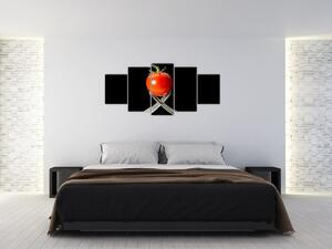 Obraz - paradajka s vidličkami (Obraz 150x70cm)