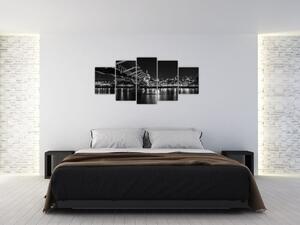 Čiernobiely obraz mosta (Obraz 150x70cm)