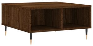 Konferenčný stolík hnedý dub 60x60x30 cm kompozitné drevo