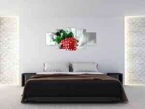 Obraz jahody v jogurte (Obraz 150x70cm)