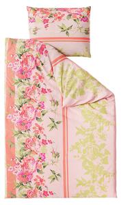 Bavlnené obliečky KVETY S LISTY ružové Rozmer obliečky: 80 x 80 cm | 140 x 200 cm