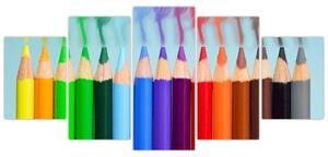 Obraz farebných pasteliek (Obraz 150x70cm)