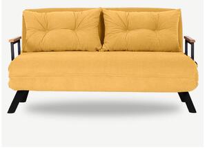 Dizajnová rozkladacia sedačka Hilarius 133 cm horčicová