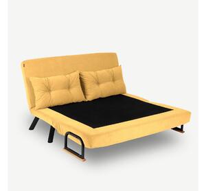 Dizajnová rozkladacia sedačka Hilarius 133 cm horčicová