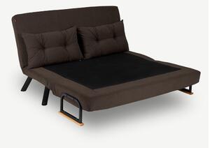 Dizajnová rozkladacia sedačka Hilarius 133 cm hnedá