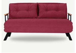 Dizajnová rozkladacia sedačka Hilarius 133 cm červeno-hnedá