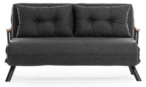 Dizajnová rozkladacia sedačka Hilarius 133 cm tmavosivá