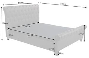 Posteľ 41413 180x200cm Kensington Microfaser Tmavošedá-Komfort-nábytok