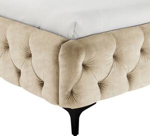 Posteľ 43257 160x200cm Modern Barock Zamat Champagner-Komfort-nábytok