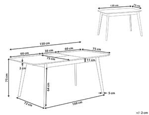 Jedálenský stôl Medo (pre 4 až 6 osôb) (tmavé drevo). Vlastná spoľahlivá doprava až k Vám domov. 1010116