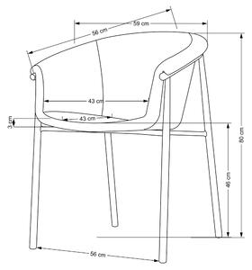 Jedálenská stolička SCK-489 sivá
