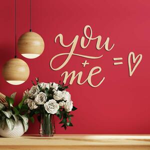 DUBLEZ | Krátky anglický nápis na stenu - You + Me