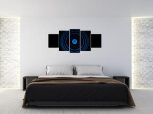 Modré kruhy - obraz (Obraz 150x70cm)
