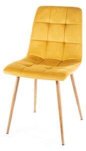 Jedálenská stolička MALO 2 žltá/dub