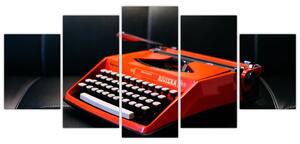 Obraz červeného písacieho stroja (Obraz 150x70cm)