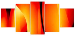 Oranžový abstraktný obraz (Obraz 150x70cm)