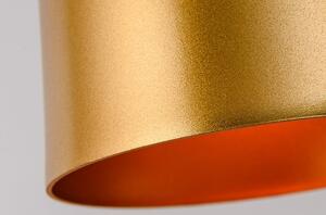 Toolight Fox B, závesná lampa 1xE27 APP196-1CP, čierna-ružové zlato, OSW-00177