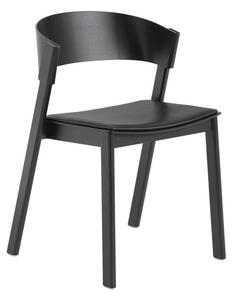Muuto Čalúnená stolička Cover Side Chair, black/black refine leather