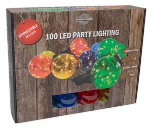Party osvetlenie 10x farebná guľa s časovačom 100LED 4,5m
