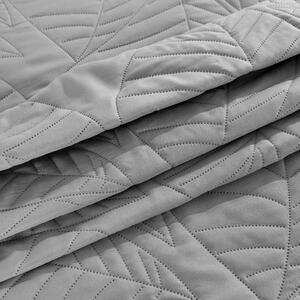 Svetlosivý prehoz na posteľ so vzorom LEAVES Rozmer: 200 x 220 cm
