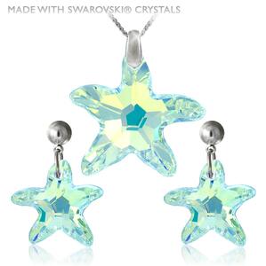 Swarovski-Crystals Súprava Hvezda Crystal AB.Made with Swarovski crystals