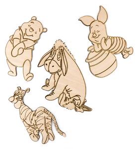 Veselá Stena Drevené vyfarbovacie postavičky Medvedík Pú s priateľmi