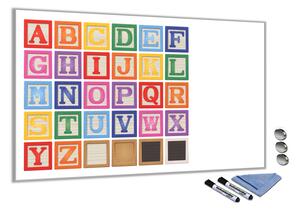 Sklenená magnetická tabuľa barevná veselá abeceda - S-228993463-5050