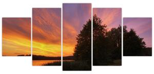 Farebný západ slnka - obraz (Obraz 150x70cm)