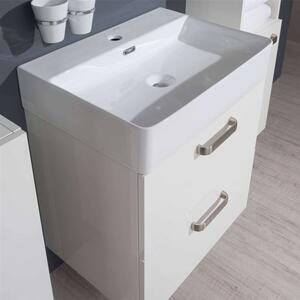 Mereo, Leny, kúpeľňová skrinka s keramickým umývadlom 50x42x68 cm, biela, MER-CN810