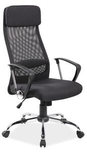 Kancelárska stolička polohovateľná sieťková - čierna
