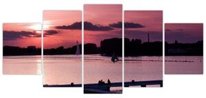 Západ slnka na vode, obraz (Obraz 150x70cm)