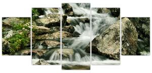 Horský vodopád - obraz (Obraz 150x70cm)