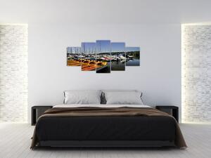 Prístav lodí - moderné obrazy (Obraz 150x70cm)