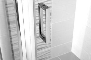 Mereo Lima, sprchovací kút 800x800 cm, štvorec, chróm ALU, dvere lietacie, sklo Point, MER-CK86512K