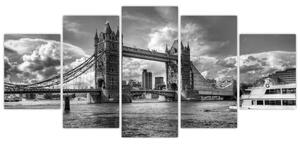 Tower Bridge - moderné obrazy (Obraz 150x70cm)