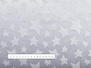 Biante Detská obliečka na vankúš Minky hladká MKH-004 Hviezdičky - Sivá 40 x 40 cm