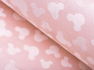 Biante Detské posteľné obliečky do postieľky hladké MKH-002 Mickey - Púdrovo ružové Do postieľky 90x130 a 40x60 cm