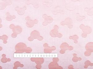 Biante Detské posteľné obliečky do postieľky hladké MKH-002 Mickey - Púdrovo ružové Do postieľky 100x135 a 40x60 cm