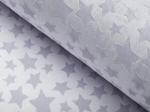 Biante Detské posteľné obliečky do postieľky hladké MKH-004 Hviezdičky - Sivé Do postieľky 90x130 a 40x60 cm