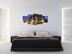 Osvetlené budovy - obraz (Obraz 150x70cm)