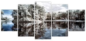 Zimná krajina - obrazy (Obraz 150x70cm)
