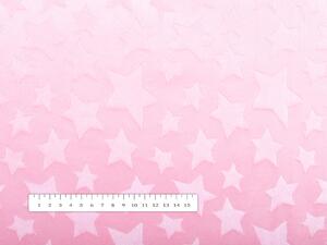 Biante Detská obliečka na vankúš Minky hladká MKH-005 Hviezdičky - Svetlo ružová 40 x 40 cm
