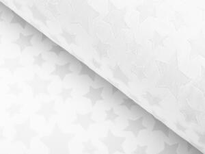 Biante Detská obliečka na vankúš Minky hladká MKH-006 Hviezdičky - Snehovo biela 40 x 60 cm