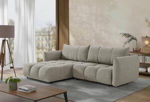 ROZKLADACIA ROHOVÁ SEDAČKA, plast, textil, kompozitné drevo, mokka Livetastic - Online Only obývacie izby, Online Only