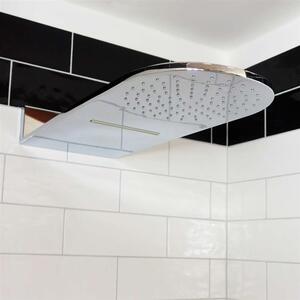 Mereo, Tanierová sprcha horná, s vodopádom, polkruhová 60x25,1cm, nerez, MER-CB496