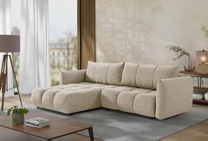 ROZKLADACIA ROHOVÁ SEDAČKA, plast, textil, kompozitné drevo, cappuccino Livetastic - Online Only obývacie izby, Online Only