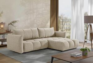 ROZKLADACIA ROHOVÁ SEDAČKA, plast, textil, kompozitné drevo, cappuccino Livetastic - Online Only obývacie izby, Online Only