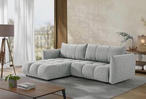 ROZKLADACIA ROHOVÁ SEDAČKA, plast, textil, kompozitné drevo, sivobéžová Livetastic - Online Only obývacie izby, Online Only