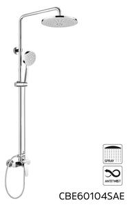 Mereo, Nástenná sprchová batéria Dita 150 mm so sprchovou súpravou, ručnou a tanierovou sprchou o220mm, MER-CBE60104SAD