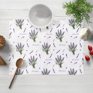 Biante Dekoračné prestieranie na stôl Rongo RGP-508 Vetvičky levandúľ Provence na bielom 30x40 cm